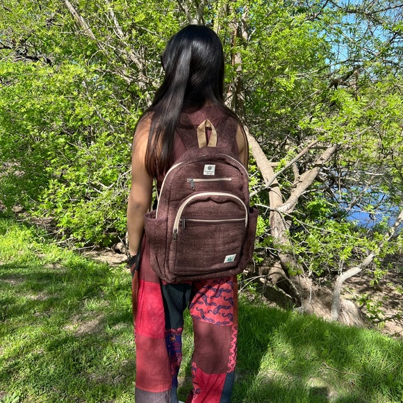 Kailash Himalayan Pure Hemp Brown Backpack - Picture 5 of 16
